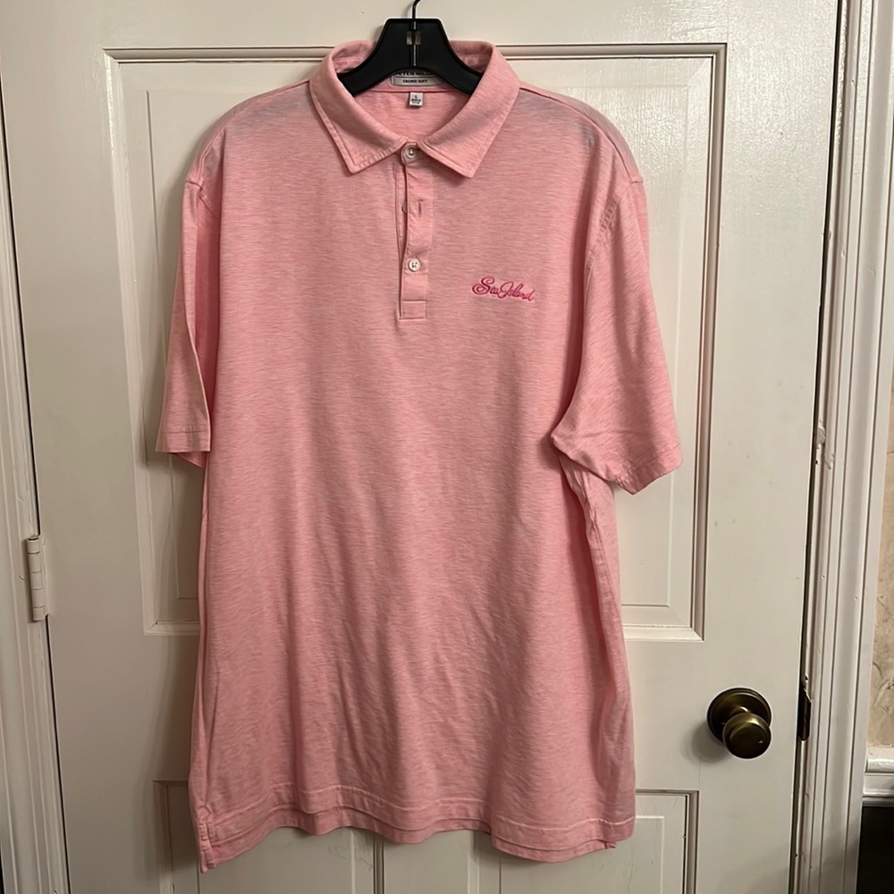 Peter Millar Light Pink Polo Shirt size Large